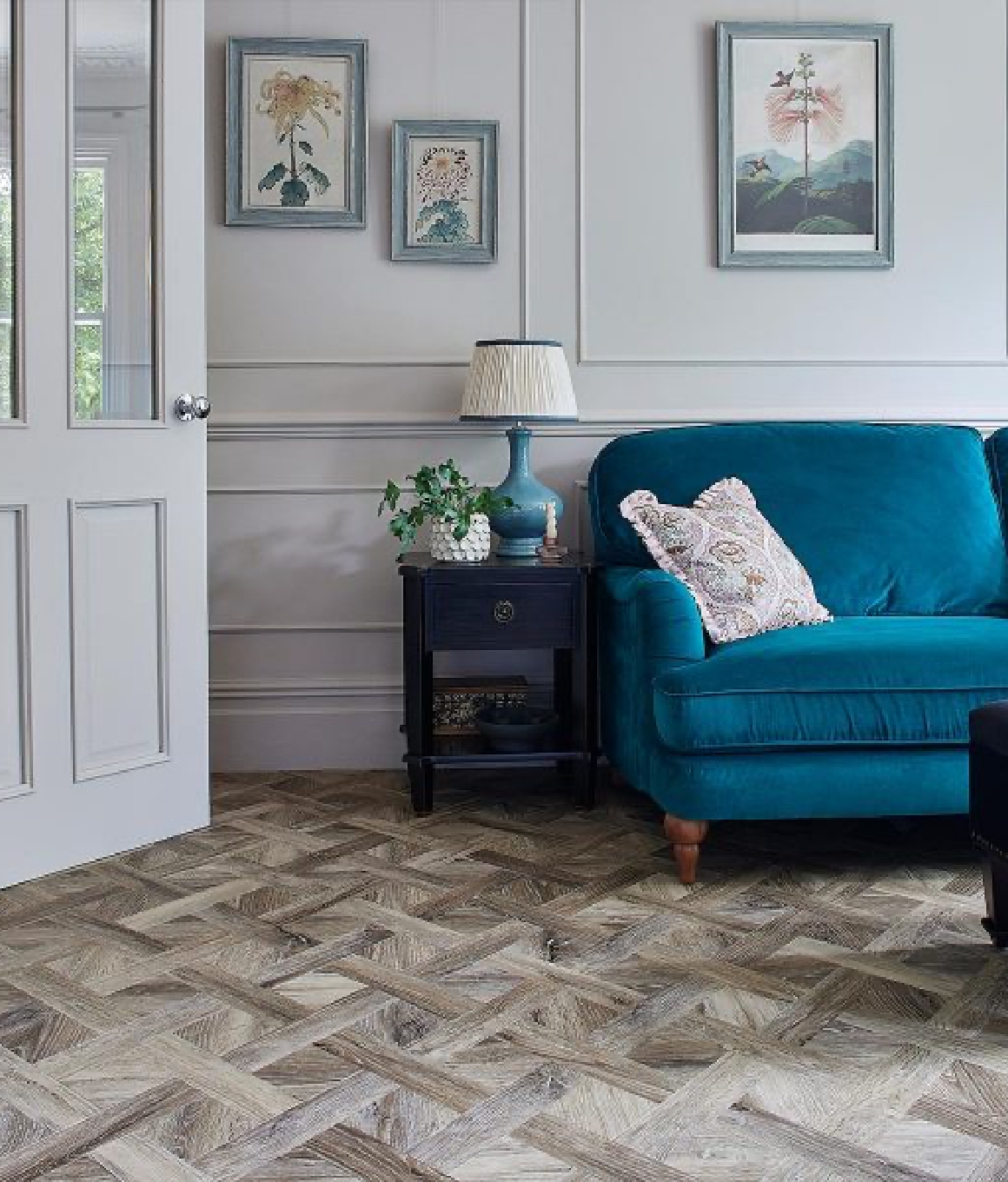 Basket Weave Vinyl Flooring