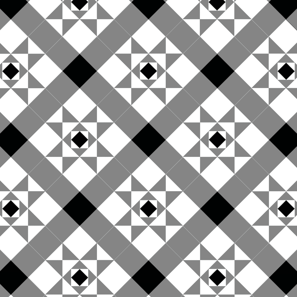 KIN002 | Black, White and Grey LVT Victorian Floor Tile | J2 Flooring