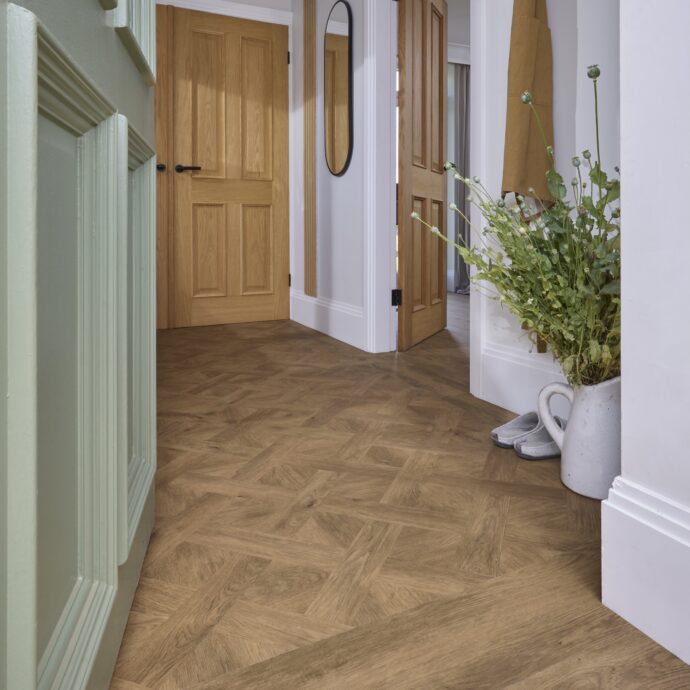 Muted Oak Basket Weave