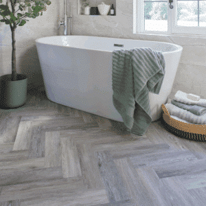 Grey Driftwood Herringbone - Sample Piece
