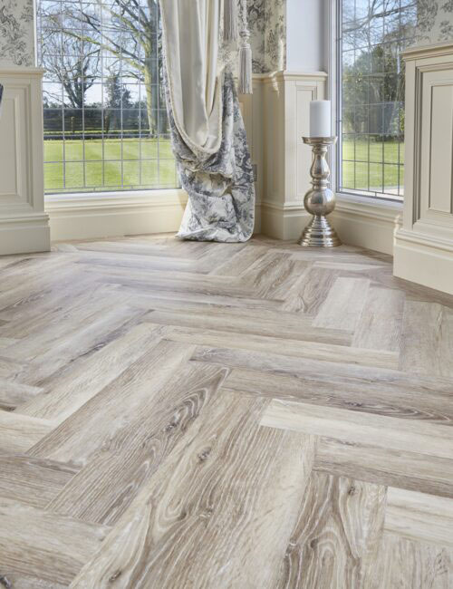 LVT Herringbone flooring in a house